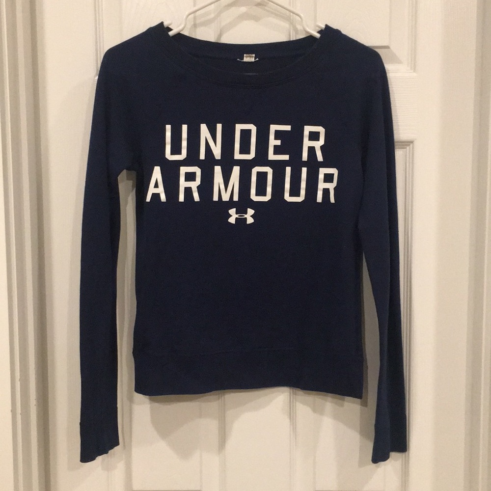 Under armour blue long sleeve crew